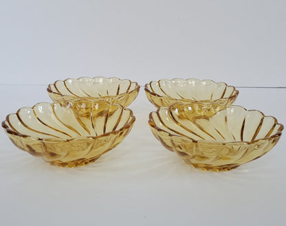 Warm Ember Vintage Dessert Bowls