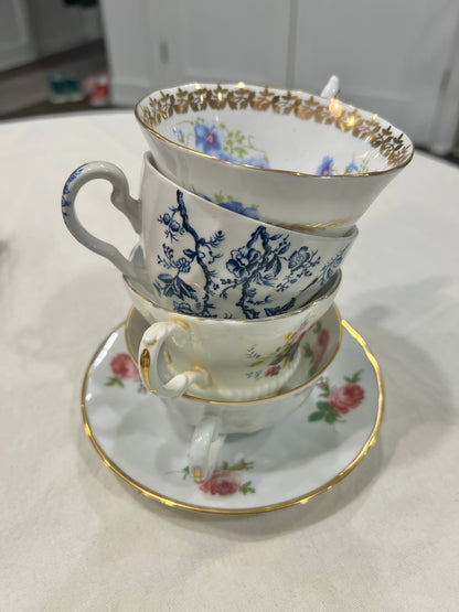 Blue English Tea Set