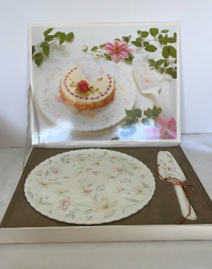 Garden Cake Plate & Server Set